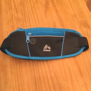 NWOT RBX Black/Teal Blue Active Running Waist Pack, One Size